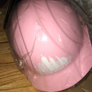 Pink hard hat